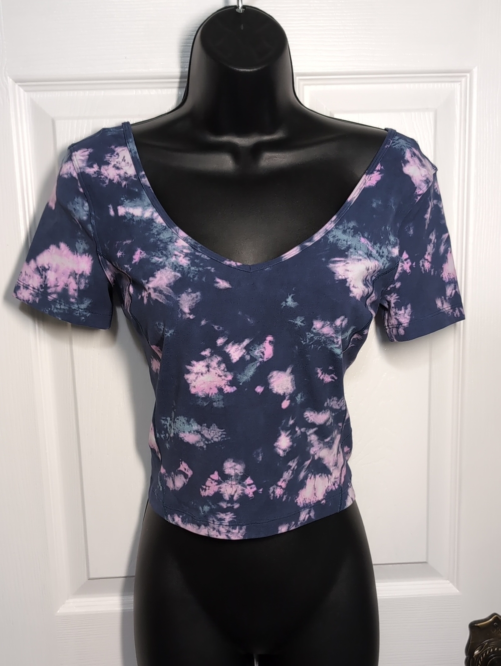 Lululemon Align T-shirt Circulate Tie Dye Mineral Blue Multi Size 4